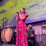 Melissa Barrera Instagram - A taste of @fridathemusical ❤️‍🔥 Had the immense honor of performing “Wings” last night at @lincolncenter Atrium to celebrate the release of my dear friend @jaimelozano ‘s album: Songs by an Immigrant vol.2 (go stream it now to hear the full song and other incredible ones that will make you cry). It was also a beautiful way to celebrate the beginning of Hispanic Heritage month AND Mexican Independence (Viva México ca***es!) 🇲🇽 a night en Familia. PS: I hadn’t sung live on a stage since probably 2016 so this was an extra special night. Gracias Jaime por la invitación y por tanto 🙏🏻