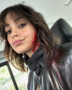 Melissa Barrera Instagram - The evolution of Joey 🩸🧛‍♀️
@abigailthemovie in theaters Now!
Opening weekend matters! Hope you can go support and have a bloody good time while you’re at it 😘 Gracias!