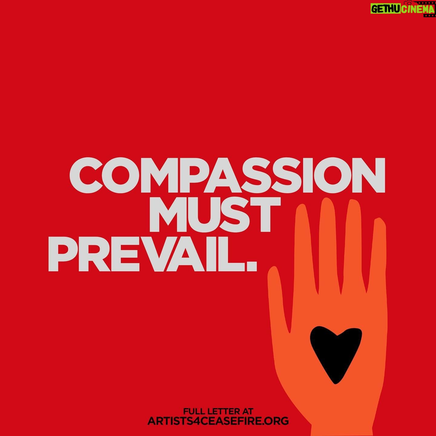 Melissa Barrera Instagram - We come together as artists and advocates, but most importantly as human beings witnessing the devastating loss of lives and unfolding horrors in Palestine and Israel. Please join us in demanding that Congress, @POTUS, and other world leaders call for an immediate de-escalation and ceasefire in Gaza and Israel before another life is lost. We must end the bombing of Gaza, secure the safe release of all hostages, and demand adequate access for humanitarian aid to reach the people that desperately need it. Call your reps Read our full letter at artists4ceasefire.org