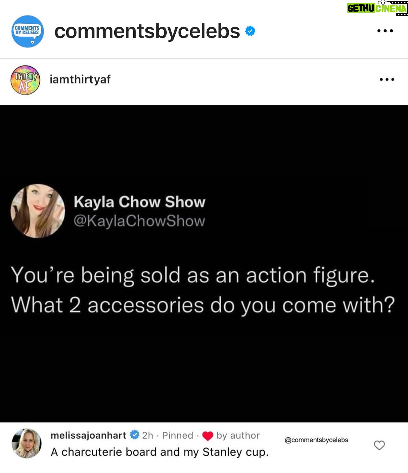 Melissa Joan Hart Instagram - Look mom, I made it on @commentsbycelebs!! #lifegoals @stanleycup