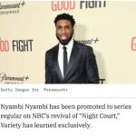 Melissa Rauch Instagram - So thrilled to share this news about the extremely wonderful and talented @nyambi I know you will all love watching him every week as much as I love getting to work with him every day!  #NightCourt ♥️