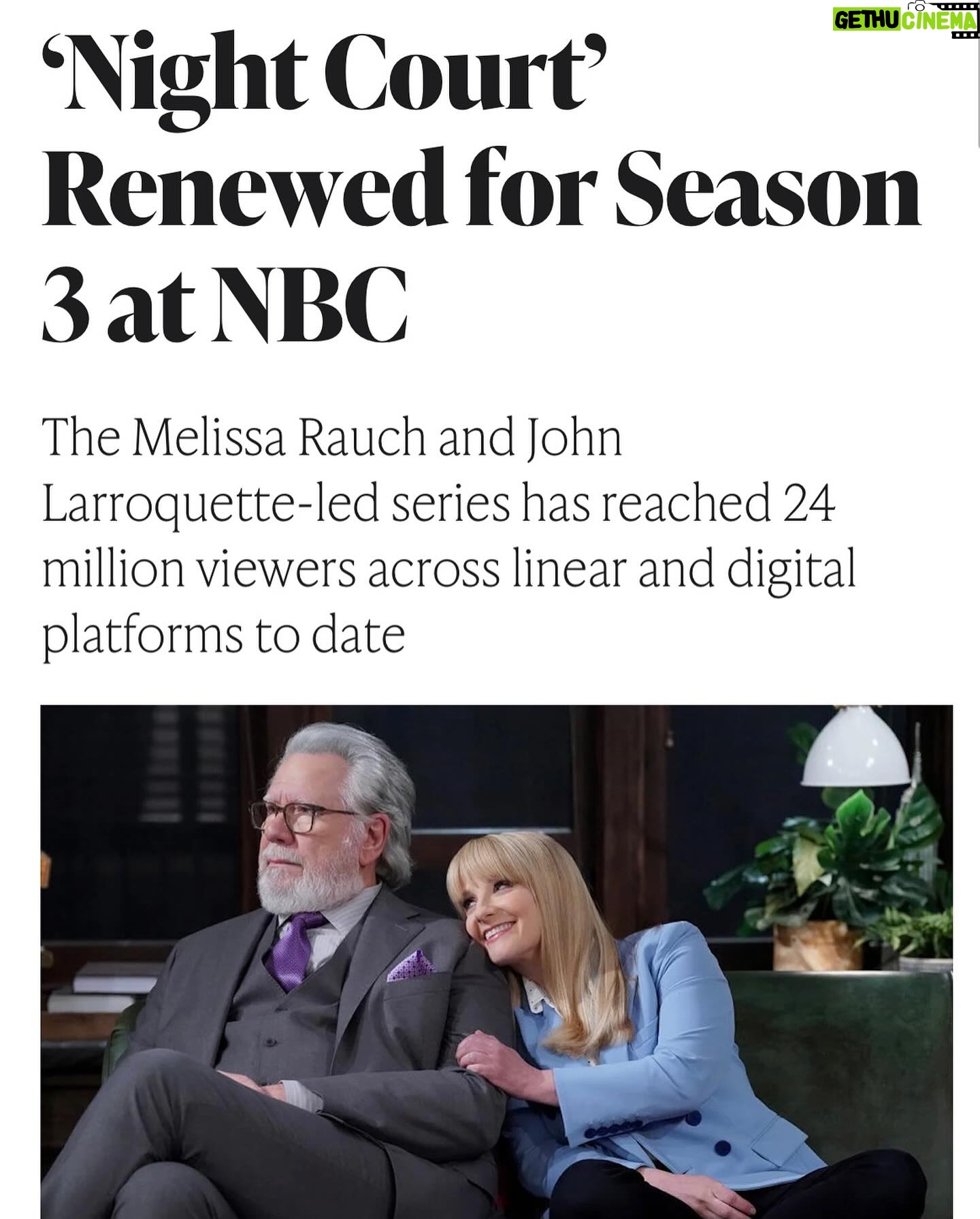 Melissa Rauch Instagram - So incredibly grateful that Night Court will be coming back to your TV screens on @nbc for a Season 3! ♥️