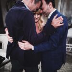 Melissa Rauch Instagram - A special moment after shooting Bernadette’s final scene with these two incredible humans and genius minds @stevemolaro & @mildmanneredsteveholland I love them both more than words can say 💕 📸: @ansleyrix