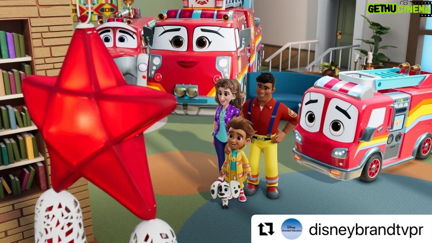 Melissa Rauch Instagram - Love getting to be a part of this awesome show! Check out #Firebuds on @disneyjunior Kids will absolutely adore it, but I also guarantee grown-up kids (aka: adults) will too! ♥️🚒♥️🚒 Repost @disneybrandtvpr with @use.repost ・・・ The #Firebuds team celebrates #Christmas and #Hanukkah in the latest episode, which is now available on @DisneyJunior! Plus, Melissa Rauch and Lou Diamond Phillips recur as Bo’s mom and dad, Beth and Bill Bayani. #DisneyBrandedTelevision #DisneyJunior