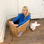 Melissa Rauch Instagram - My new electric car. Super smooth ride. *That unicorn is 100% fine. Despite not having any side mirrors, I swear I didn’t back up over it.
