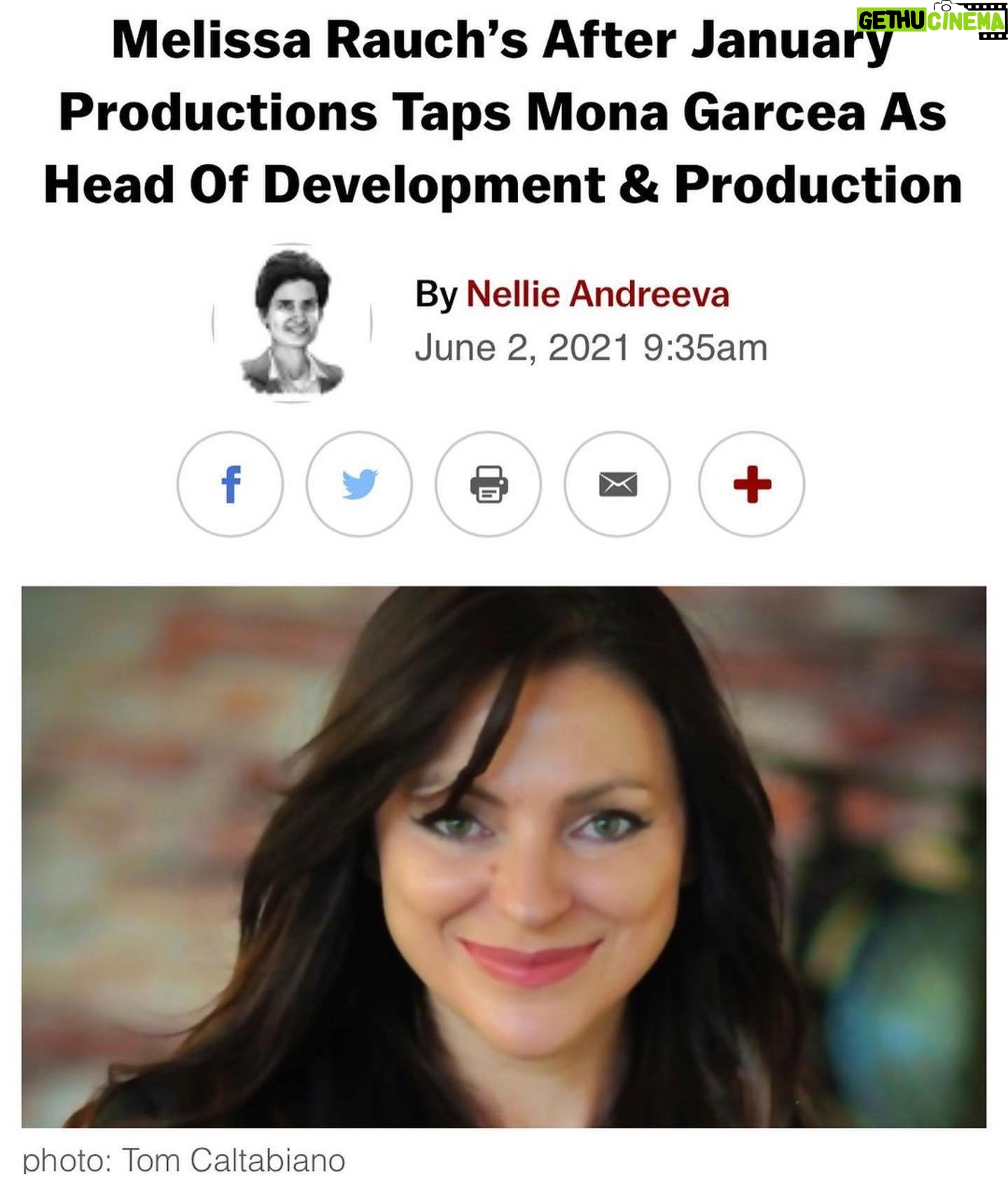 Melissa Rauch Instagram - So beyond thrilled to have the force that is the incredible @monagarcea joining us at #AfterJanuaryProductions! I feel extremely lucky that I get to work alongside her and I couldn't be more excited for all that's to come with Mona on board! *Link in bio