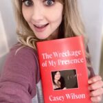Melissa Rauch Instagram - I feel SO lucky to call @caseyrosewilson a dear friend. I also feel so lucky to be holding her fantastic book, THE WRECKAGE OF MY PRESENCE in my hands because that means I get to have the beauty of all that is Casey at my fingertips whenever I want to be captivated by her awesomeness, her deep hilariousness and her incredible heart-ness (I was on a roll with the words ending in "ness" and didn't want to stop...deal with it). And YOU'RE lucky because if you get yourself a copy of her book you can experience all of her wonderfulness too! Highly highly highly recommend!
