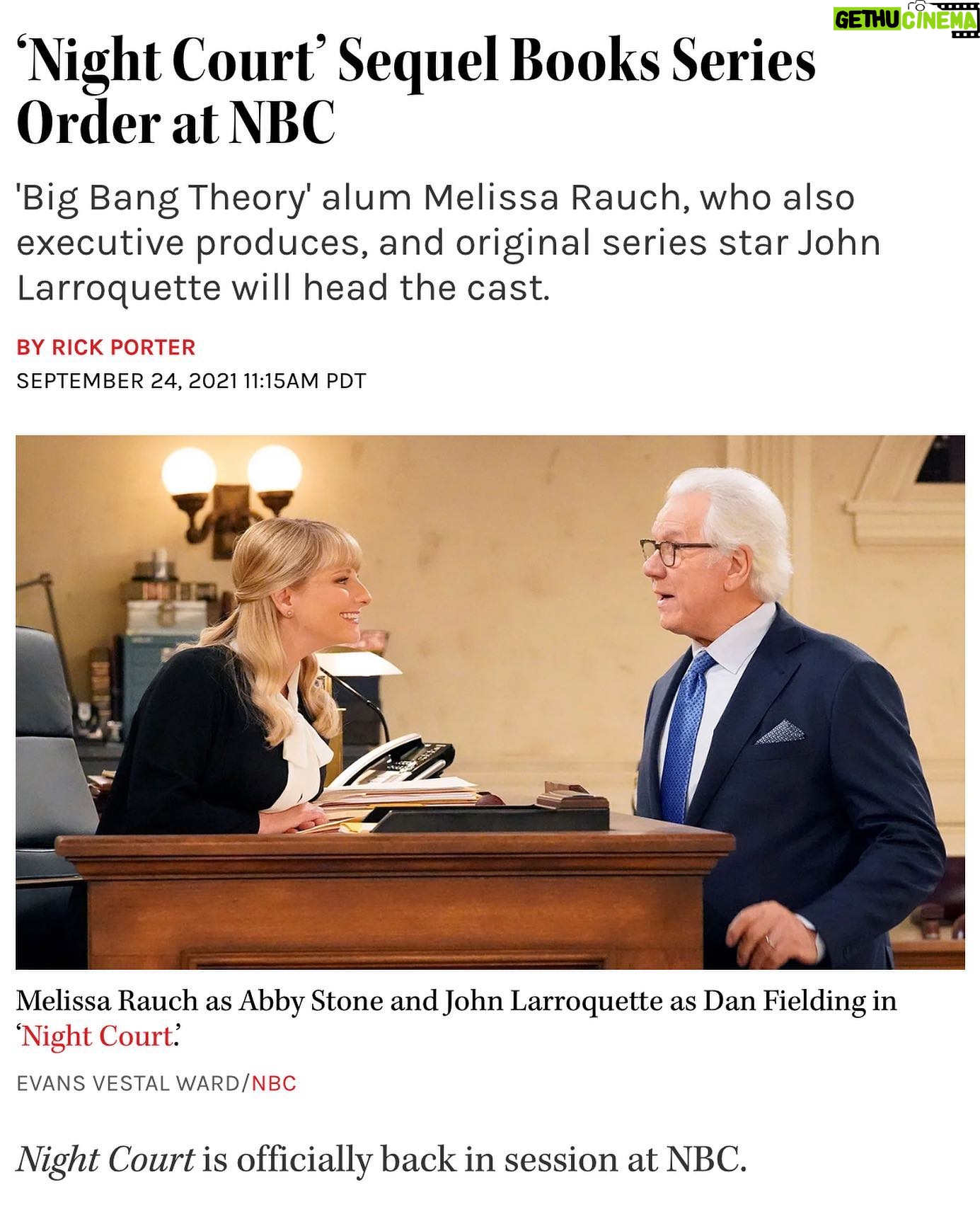 Melissa Rauch Instagram - Thank you @nbc and @warnerbrostv for putting Night Court back in session and making this dream a reality! 💛💙🤍