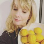 Melissa Rauch Instagram - I told myself I wasn't going to waste time taking multiple pics when taking a selfie for IG, so here you go....my first and only pic. Nailed it. Had a bunch of lemons from a tree in my yard so decided to make some LEMON COOKIES! Here's the recipe (they happen to be #GlutenFree and #Vegan (unless you decide to top them with spaghetti and meatballs in which case they would be #neither...your call)! Ingredients: 2 cups almond flour 1 cup oat flour 1/4 cup coconut sugar 1 tsp baking powder pinch of salt (if you have a big pincher take it easy) Zest of two lemons 1/4 cup fresh lemon juice (May I recommend you use the juice from the lemons you zested so that you're not wasting lemons. Plus, I find the lemons look sad and angry after they've been zested, so I feel like juicing them afterward gives them a sense of purpose and makes them calm down) 1 tablespoon vanilla extract 2 tablespoons maple syrup 1 tablespoon coconut oil (melted) Mix dry ingredients, then when they get sick of each other and want to liven things up, add the wet ingredients. They'll welcome the change of texture. Am I aware that I keep anthropomorphizing food? Yes, and get off my junk before I send a zested lemon to teach you a lesson. Mix it all together until it forms a big ball of sticky dough. Put in the fridge for about an hour. Not going to tell you what to do with that hour other than preheat the oven at some point to 350 and spend some time thinking about how you judged me a couple sentences back. After an hour, use a cookie scoop or a tablespoon and place dough on a baking sheet. Bake for about 10-15-ish minutes. You're going to have to do you here because I forgot to time it exactly. Take them out and enjoy. Unless you don't enjoy lemon, in which case you will absolutely hate themm! *I realize I have an extra "m" in "them" - but I also told myself I won't waste time fixing typos, so it's staying as is.