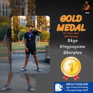 Metinee Kingpayome Instagram - Another amazing swimmeet for our @5kye_s 🏆
Gold 🏅 in the 400 IM 
Bronze 🥉 200 IM
#1 in Thailand for the 400 IM 14-15 yrs Men
#2 in England for the 400 IM 14-15 yrs Men

Next stop The British Nationals 🇬🇧 

So proud of your dedication and hard work 💙
You truly are amazing 🥰😘❤️

#arenathailandagegroupswimmingchampionship2024
 #swimming #athlete