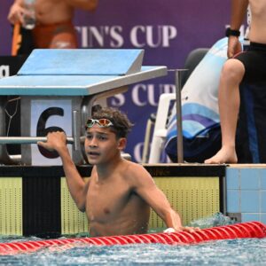 Metinee Kingpayome Instagram - My #skyeboy ain't a boy no more 🩷

But still cheeky as ever 😜 
#cheekymonkey 

#SwimmingChampionshipMartinsCup2024