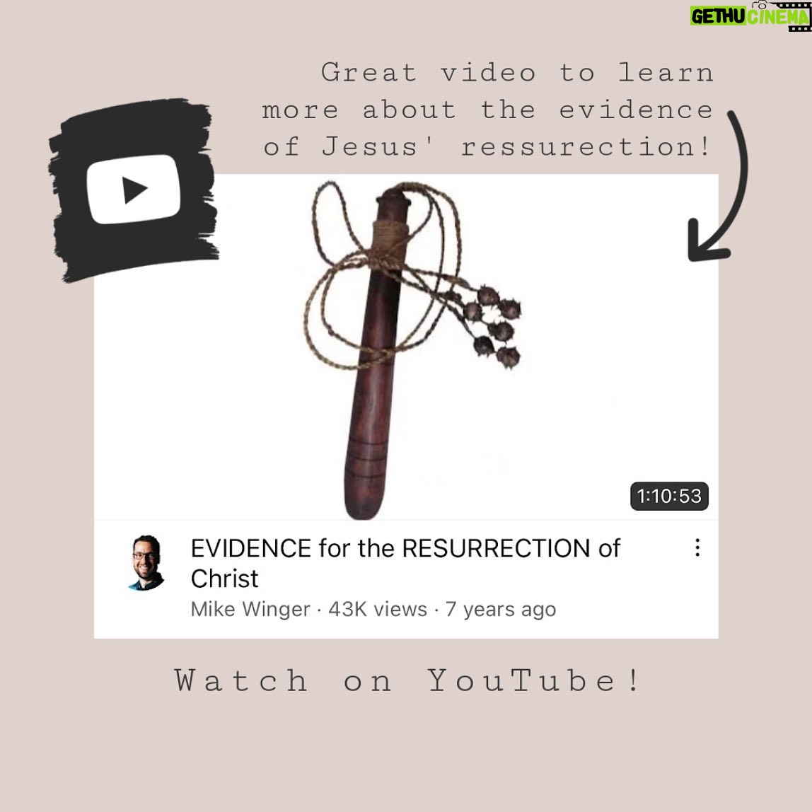 Mia Dinoto Instagram - These 12 historical facts are just one of many ways that point to the resurrection of Jesus Christ! ππΌ After doing your own research into all the evidence you will conclude that the most plausible explanation for the evidence is that Jesus actually rose from the dead and the historical reliability of the Gospels and the Christian faith are not just claims, but the verifiable truth! β’ #apologetics #Christianapologetics #resurrection #HeisRisen #JesusisLord #evidencebased