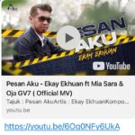 Mia Sara Nasuha Instagram – Assalamualaikum dan selamat pagi.

Alhamdulillah Official MV Pesan Aku telah release di YouTube Tunable Records Sdn Bhd. Jemput view, like, comment and share. 

Ribuan terima kasih.

https://youtu.be/6Og0NFy6UkA
