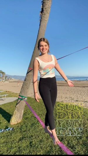 Mia Talerico Instagram - Wait for the good part #slackline #sundayfunday #instagramreels #reels