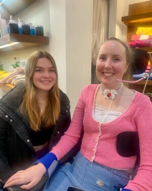 Mia Talerico Instagram - Grace you are such an inspiration ❤️Such an amazing space to create art @gracefisherfoundation #spreadthelove #love #inclusivearts #art