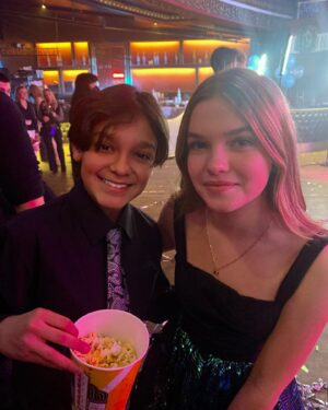 Mia Talerico Instagram - Had a great time celebrating @lilobaier #introducingliloep #winter #formal Thank you @issabeauco for the #couture dress @keyelementspr