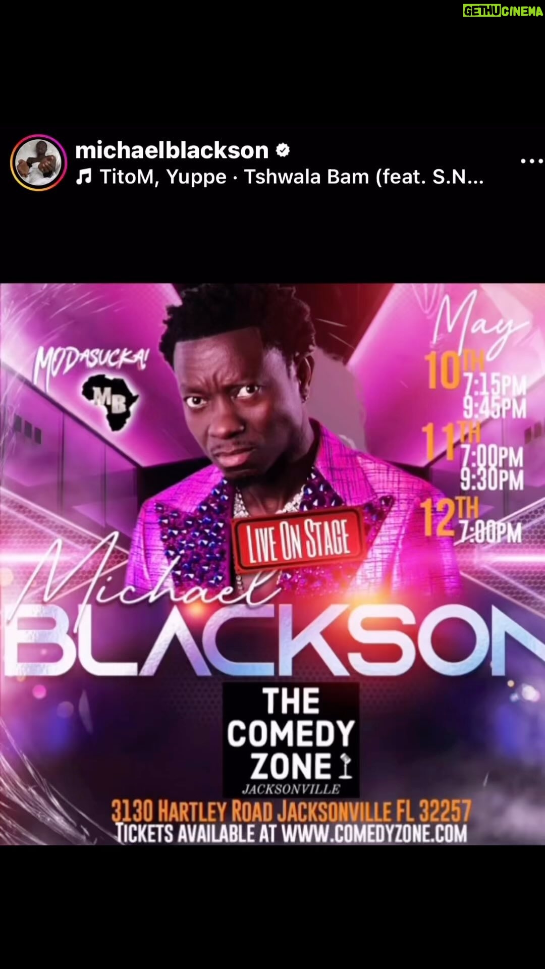 Michael Blackson Instagram - Jacksonville Florida, see ya all weekend.