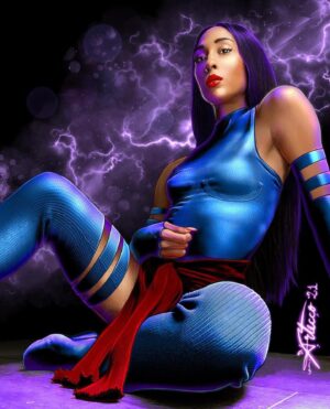 Michaela Jaé Rodriguez Instagram - Rep. Barnaby: 

I’ve been a Mutant my whole life. A telepath to be specific and much more. Call Me #Psylocke , a Proud student of Xavier Academy. I’m apart of the #XMen ! Who Are You? 

Art by: @artecco