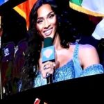 Michaela Jaé Rodriguez Instagram - If you missed it! Let’s go #Knicks 🏀. #NationalAnthem