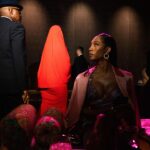 Michaela Jaé Rodriguez Instagram - So…. Naturally, I am a loner, sometimes to a fault. I stay home a lot, simply to shield and guard myself from the Ways of the outside world. In this picture, you see me sitting alone at the Academy Art Gala, amongst a sea of many of my peers, yet I could not muster any will to navigate. Though happy to watch my colleagues dressed to the nines and conversing jovially, I realized my social anxiety, yet again got the best of me. One of my trans sisters noticed me that night. I was so glad to see her, to see her accomplishments, to see her thriving like she’s always wanted to. We sat on the couch for a good while. She asked me “ girl why are you sitting here alone?” And I think my answer basically boiled down to me simply being insecure in a space as a trans woman, when in reality that probably isn’t even the case at all. And if I can remember, she replied with something similar to “girl I know the feeling”. Soon after that beautiful conversation, she saw one of her good friends and made her rounds with them. Continuing to watch alone on the couch, and to ease my anxiety, I treated myself to watching the body language, and the conversations a lot of my peers we’re having. It was very pleasing , seeing them laugh, and seeing them smile. Though, delightfully enamored by all of these interactions, for some reason, I still felt like I was sinking, until a man who I’ve known for some time @mooredarnell pulled me out of the quicksand , along with @pfpicardi. That night had a quick turn around and to the both of them I am thankful. I’m still a work in progress❤️ Ps: I met @lennykravitz that night and almost had a heart attack and he was everything I imagined, a true advocate and allly, I cried like a baby when I went home!
