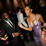 Michaela Jaé Rodriguez Instagram - So…. Naturally, I am a loner, sometimes to a fault. I stay home a lot, simply to shield and guard myself from the Ways of the outside world. In this picture, you see me sitting alone at the Academy Art Gala, amongst a sea of many of my peers, yet I could not muster any will to navigate. Though happy to watch my colleagues dressed to the nines and conversing jovially, I realized my social anxiety, yet again got the best of me. One of my trans sisters noticed me that night. I was so glad to see her, to see her accomplishments, to see her thriving like she’s always wanted to. We sat on the couch for a good while. She asked me “ girl why are you sitting here alone?” And I think my answer basically boiled down to me simply being insecure in a space as a trans woman, when in reality that probably isn’t even the case at all. And if I can remember, she replied with something similar to “girl I know the feeling”. Soon after that beautiful conversation, she saw one of her good friends and made her rounds with them. Continuing to watch alone on the couch, and to ease my anxiety, I treated myself to watching the body language, and the conversations a lot of my peers we’re having. It was very pleasing , seeing them laugh, and seeing them smile. Though, delightfully enamored by all of these interactions, for some reason, I still felt like I was sinking, until a man who I’ve known for some time @mooredarnell pulled me out of the quicksand , along with @pfpicardi. That night had a quick turn around and to the both of them I am thankful. I’m still a work in progress❤️ Ps: I met @lennykravitz that night and almost had a heart attack and he was everything I imagined, a true advocate and allly, I cried like a baby when I went home!