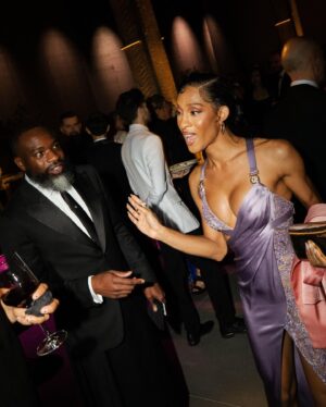 Michaela Jaé Rodriguez Instagram - So…. Naturally, I am a loner, sometimes to a fault. I stay home a lot, simply to shield and guard myself from the Ways of the outside world.

In this picture, you see me sitting alone at the Academy Art Gala, amongst a sea of many of my peers, yet I could not muster any will to navigate. Though happy to watch my colleagues dressed to the nines and conversing jovially, I realized my social anxiety, yet again got the best of me. 

One of my trans sisters noticed me that night. I was so glad to see her, to see her accomplishments, to see her thriving like she’s always wanted to. We sat on the couch for a good while. She asked me “ girl why are you sitting here alone?” And I think my answer basically boiled down to me simply being insecure in a space as a trans woman, when in reality that probably isn’t even the case at all. And if I can remember, she replied with something similar to “girl I know the feeling”. Soon after that beautiful conversation, she saw one of her good friends and made her rounds with them. 

Continuing to watch alone on the couch, and to ease my anxiety, I treated myself to watching the body language, and the conversations a lot of my peers we’re having. It was very pleasing , seeing them laugh, and seeing them smile. 

Though, delightfully enamored by all of these interactions, for some reason, I still felt like I was sinking, until a man who I’ve known for some time @mooredarnell pulled me out of the quicksand , along with @pfpicardi. That night had a quick turn around and to the both of them I am thankful. 

I’m still a work in progress❤️

Ps: I met @lennykravitz that night and almost had a heart attack and he was everything I imagined, a true advocate and allly, I cried like a baby when I went home!