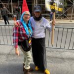 Michelle Gomez Instagram - Looks like we are only getting stronger. @sagaftra Does anyone get my costume? Too subtle? Thank you @shaniankori @a24 supporting independent film always. And as for the inimitable Sue Berch. No matter what the weather that woman has been out there everyday, building morale and strength. I’d follow that wee gnome anywhere but for now find her and other friends on Broadway and 18th St between 9.30am and noon. Come make some noise Sag Members. We get stronger everyday. In the meantime #happyhalloween