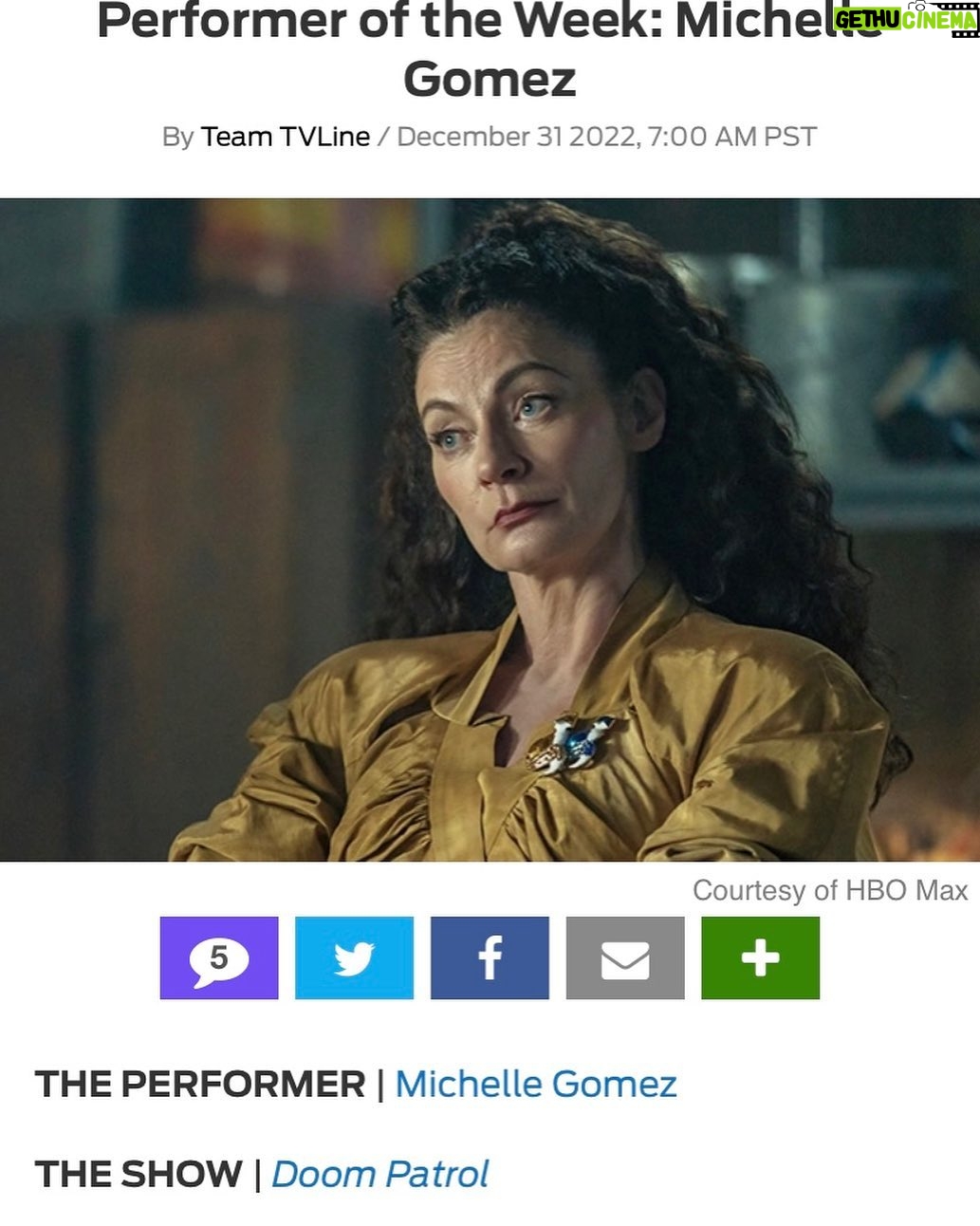 Michelle Gomez Instagram - Thanks @tvline I’m so excited for 2023. Here’s to never giving up. Remember it’s a good life if you don’t weaken.