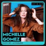Michelle Gomez Instagram - #nycc @newyorkcomiccon Oct 14th n 15th I’m literally just in my underpants in this shot and I think I might have peed a little bit at this announcement. NYC I’m so excited to meet you all. Photography @fernandomanuelle assistant @cameyfalcone hair @hair_bycherise make up @charlottetilbury duds @thevintageshow stylist @emmas.dilemma