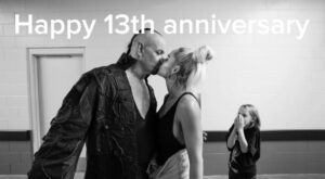 Michelle Leigh Calaway Instagram - 🖤13🖤It’s all yours @undertaker ! Love you the most….
.
.
Our sweet girl made this & their voices at the end melt my heart! #blessed #anniversary