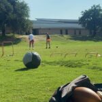 Michelle Leigh Calaway Instagram - Fun day yesterday! Started with great training sesh with “big sis” @alexdim.7 ! Next, some team bonding with coaches who will do ALL the things to have fun with the kiddos! #blessed #teamwork outdoorphins #femalesinflag💙