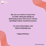 Michelle Monaghan Instagram - How and where do you spend your holiday dollars? Do you shop small, from diverse brands? Or do you tend to shop more mass, large retailers? The @15percentpledge challenges you to dedicate 15% of your holiday spending to Black-owned businesses. I've taken this pledge the last few years and I'm so grateful I have. I've discovered amazing brands, met wonderful friends and have loved supporting small-owned businesses and entrepreneurs. Get curious, "gifteen" and you'll be so happy you did!! Check out @15percentpledge for all the best holiday picks. And stay tuned for some amazing gift guides!! 🎁