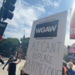 Michelle Monaghan Instagram - So proud to join my fellow @sagaftra members and our beloved @wgawest writers on the picket lines today. 👊 I am 1 of 160,000 #sagaftra members - every member, every actor and #wga writer deserves fair pay, a path to healthcare, residuals and protections from AI. We are #sagaftrastrong and we’ll fight the good fight until a fair deal is made - for ALL of us. 💯💪❤️ #unionproud #solidarity