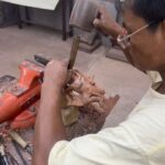 Michelle Monaghan Instagram - Local Cambodian artisans hard at work, reviving traditional Khmer craftsmanship. Each artist’s piece can take up to six months to complete. Talk about being made with love! 💛 Their beautiful work can be viewed and bought at Artisans d’Angkor in Siem Reap. Proceeds from their work help to create job opportunities for young people in rural areas interested in preserving their ancestor’s craftsmanship. Thank you @chhvn1y_chhorn for taking me there.