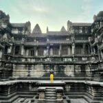 Michelle Monaghan Instagram - Lost in the magic of the ancient temples of Angkor Wat, aka “City of Temples”.✨This Eighth Wonder of the World is the largest religious monument in the world! Built 900 years ago, it holds the mythology of both Hindu and Buddhism religions. To experience its sheer beauty at sunrise was a dream come true. 💫Thank you to my incredible Cambodian tour guide “Lee” @chhvn1y_chhorn for the history lesson and for capturing our awe-inspiring day. I’ll treasure it forever. 🙏 #angkorwat #cambodia