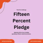 Michelle Monaghan Instagram - How and where do you spend your holiday dollars? Do you shop small, from diverse brands? Or do you tend to shop more mass, large retailers? The @15percentpledge challenges you to dedicate 15% of your holiday spending to Black-owned businesses. I've taken this pledge the last few years and I'm so grateful I have. I've discovered amazing brands, met wonderful friends and have loved supporting small-owned businesses and entrepreneurs. Get curious, "gifteen" and you'll be so happy you did!! Check out @15percentpledge for all the best holiday picks. And stay tuned for some amazing gift guides!! 🎁