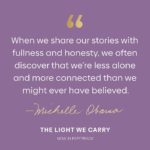 Michelle Obama Instagram - Sometimes we need a few words of encouragement to help us get through the week. So I figured I’d share a few from #TheLightWeCarry to uplift you on your journey. And I’d love to hear from you, too — what’s the best piece of advice you’ve received over the years?