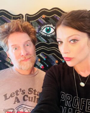 Michelle Trachtenberg Instagram - Eye love me some @sethgreen! #buffy #reunion 🔮🎥💚🧟‍♀️