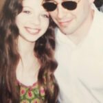 Michelle Trachtenberg Instagram - Long hair don’t care! 13 year old me at the Inspector Gadget premiere with the awesome Matthew Broderick!! I turned 13 on the set of this movie. A wonderful experience. I still have the @betseyjohnson dress I’m wearing in my memory closet. 💖💚 @sarahjessicaparker #flashbackfriday