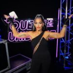 Michelle Visage Instagram - You never forget your first time! 🤭 An all-new #QueenOfTheUniverse is now streaming on @paramountplus! 👑 Slide 2: the flex appeal is real!! Keep pumping those weights! Hair @haircraigmarsden Makeup @samglamuk Style @laurysmith Jumpsuit @michaelcostellorevolve @michaelcostello Gloves @paularowangloves Jewelry @shaunleanejewellery Shoes @aquazzura Glow @teresaboyd_tanning using @siennaxofficial
