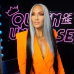 Michelle Visage Instagram - Two fabulous queens, one song! 😍👑 Don’t miss an all-new #QueenOfTheUniverse NOW STREAMING on @paramountplus! ✨ Hair @haircraigmarsden Paint @samglamuk Style @laurysmith Suit @alexperryofficial Necklace @chlobojewellery Shoes @louboutinworld Glow @teresaboyd_tanning using @siennaxofficial