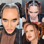 Michelle Visage Instagram - A tribute to my queen @madonna on tonight’s @dragraceukbbc scroll to last frame ❤️🩷 Hair @haircraigmarsden Paint @samglamuk using @sensoriumbeauty by @thealexisstone on the brows and it’s works INCREDIBLY WELL Style @laurysmith Dress @rotatebirgerchristensen Shoes @casadeiofficial