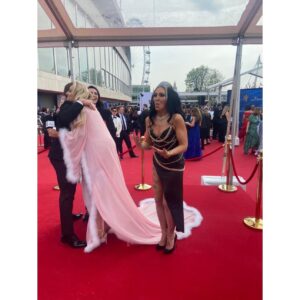 Michelle Visage Instagram - @bafta PHOTO DUMP!

Still reeling from an INCREDIBLE, unforgettable night hosting the red carpet with my sister/friend @claraamfo doing what we love to do…. TALK AND LAUGH!

1- FEELING. MY. SEXINESS! I’ve worked really hard to be comfortable and happy in my skin and what’s reflected back at me in the mirror (both figuratively and literally) so this was a moment! Gown by @jasminerbas 

2- dripping in gold and diamonds. LOOK AT THIS JEWELRY! Thank you to the gorgeous girls at @rothschilddiamond for outfitting me for the night! I was a QUEEN in your diamonds!

3- getting the necklaces laid

4- LOOK AT THAT RING! 😱

5- I loved EVERYTHING about meeting @danniiminogue can’t wait to have our coffee date that I’ve just thrust upon her

6- what I love about my friend @daisymaycooper is basically EVERYTHING and apparently so does @taron.egerton , CLEARLY! Throuple, please?! 🙏 

7- Cillian. Me. I’m always a fan first and I couldn’t hide it! WHAT A MOMENT and he couldn’t have been lovelier!

8- outfit change? Yes please, @davidkomalondon never disappoints!

9- my actual highlight of the night? Working with my FRIEND! I loves you @claraamfo TILL THE NEXT TIME ❤️

THANK YOU  to everyone who came over to talk to us, to the @bafta awards for entrusting your carpet to us, my @annielibrae for everything always, my @haircraigmarsden for your talented hands, my @samglamuk for making me laugh whilst constructing a masterpiece and @artconn2 for style, wit and NARM!