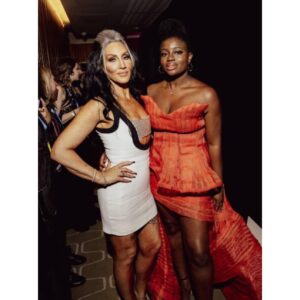 Michelle Visage Instagram - @bafta PHOTO DUMP! Still reeling from an INCREDIBLE, unforgettable night hosting the red carpet with my sister/friend @claraamfo doing what we love to do…. TALK AND LAUGH! 1- FEELING. MY. SEXINESS! I’ve worked really hard to be comfortable and happy in my skin and what’s reflected back at me in the mirror (both figuratively and literally) so this was a moment! Gown by @jasminerbas 2- dripping in gold and diamonds. LOOK AT THIS JEWELRY! Thank you to the gorgeous girls at @rothschilddiamond for outfitting me for the night! I was a QUEEN in your diamonds! 3- getting the necklaces laid 4- LOOK AT THAT RING! 😱 5- I loved EVERYTHING about meeting @danniiminogue can’t wait to have our coffee date that I’ve just thrust upon her 6- what I love about my friend @daisymaycooper is basically EVERYTHING and apparently so does @taron.egerton , CLEARLY! Throuple, please?! 🙏 7- Cillian. Me. I’m always a fan first and I couldn’t hide it! WHAT A MOMENT and he couldn’t have been lovelier! 8- outfit change? Yes please, @davidkomalondon never disappoints! 9- my actual highlight of the night? Working with my FRIEND! I loves you @claraamfo TILL THE NEXT TIME ❤️ THANK YOU to everyone who came over to talk to us, to the @bafta awards for entrusting your carpet to us, my @annielibrae for everything always, my @haircraigmarsden for your talented hands, my @samglamuk for making me laugh whilst constructing a masterpiece and @artconn2 for style, wit and NARM!