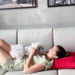 Michelle Vito Instagram – Those staycations where we can bring our fur babies along are the best. 🐾  We definitely had a great time! @bhotelqc 🤍

Wearing: @guess #guessph
