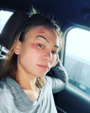 Michelle Waterson-Gomez Instagram - Just another day at the office! #iykyk