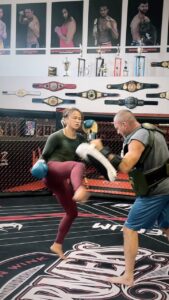 Michelle Waterson-Gomez Instagram - Just get it done!!! Thank you @mmacoachwink for the finisher. This was after circuit training, mma class and mitts. It’s what you do when you don’t want to that will push you to that next level!! Let’s go!!! Sept 23!!!