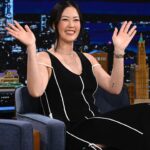 Michelle Wie Instagram - Always the best time with @jimmyfallon ! Thanks for having me on to talk about my new documentary coming out this weekend on @nbc , @mizuholpga , and to make a super fun announcement! You are the best 🫶🫶. Hope you all get to tune in tonight! @fallontonight 📸: @toddowyoung 👗: @31philliplim 👠: @31philliplim