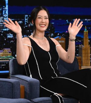 Michelle Wie Instagram - Always the best time with @jimmyfallon ! Thanks for having me on to talk about my new documentary coming out this weekend on @nbc , @mizuholpga , and to make a super fun announcement! You are the best 🫶🫶. Hope you all get to tune in tonight! @fallontonight 

📸: @toddowyoung 
👗: @31philliplim 
👠: @31philliplim