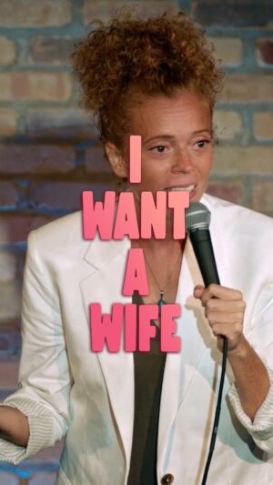 Michelle Wolf Instagram - I Want a Wife with @michelleisawolf 
It’s Great To Be Here now streaming on @netflix @netflixisajoke 

#gay #lesbian #wife #husband #comedy #standup #michellewolf #funny #standupcomedy #standupcomedy #funnyvideos #marriage